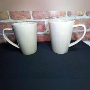 Set of 2 "Misto" Mugs ☕ Tabletops Gallery Tall Ceramic Heather Coffee Tea Cups